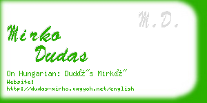 mirko dudas business card